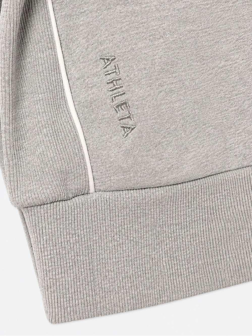 Athleta Light Gray Quarter-Zip Pullover - Picture 5 of 7